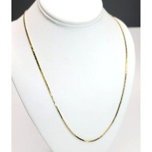 Vintage Gold Tone Necklace + Shape Herringbone Fashion Costume Chain CT9